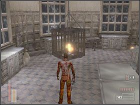 Musimy też strzelić w linę podtrzymującą kratkę z jednym z projektorów - [Poziom 11] cz.7 - The Suffering - poradnik do gry