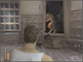 Zostajemy naładowani ładunkiem energii, którą rzucamy w potwora na ścianie - [Poziom 11] cz.7 - The Suffering - poradnik do gry