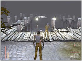 Docieramy do przystani, gdzie słyszymy głos człowieka - [Poziom 13] cz.1 - The Suffering - poradnik do gry