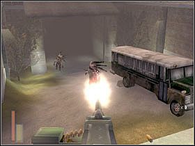 Czeka tam na nas stanowisko bojowe, które ułatwi nam oczyszczenie terenu - [Poziom 17] cz.1 - The Suffering - poradnik do gry