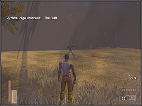 Wchodzimy w las, w którym na polanie stoi karabin - [Poziom 17] cz.3 - The Suffering - poradnik do gry