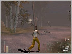 Spotykamy synka, który się bawi z wrogiem, potem napotkamy znów kilka potworów - [Poziom 20] cz.1 - The Suffering - poradnik do gry