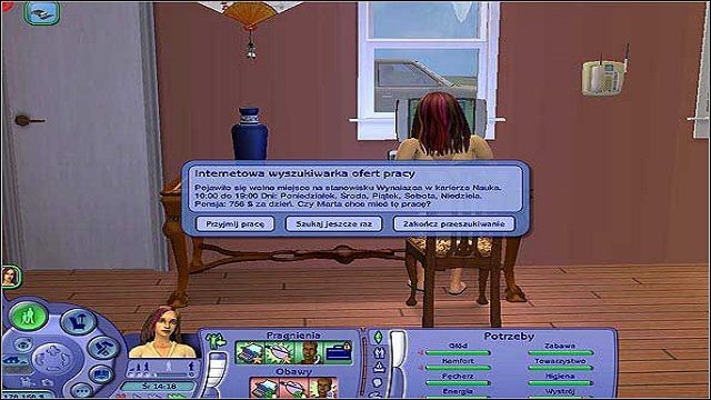 Pierwsza z nich to Przyjmij ofertę - Praca - Poszukiwanie pracy | The Sims 2 - The Sims 2 - Pełna Kolekcja - poradniki