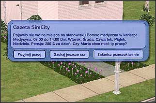 Możemy na bieżąco nadzorować, na jakim stanowisku jesteśmy, ile zarabiamy czy też ile godzin dziennie pracujemy - Praca - Poszukiwanie pracy | The Sims 2 - The Sims 2 - Pełna Kolekcja - poradniki