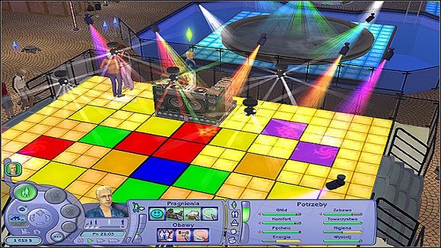 Każdy Sim świetnie się bawi piekąc pianki nad ogniem obiektu Smok , który nastrojowo oświetla nocne kluby - Przewodnik nocnego łazika | The Sims 2 - The Sims 2 - Pełna Kolekcja - poradniki