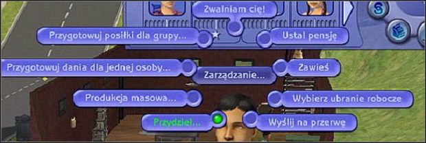 Na naszej głowie jest przydzielenie zadań pracownikom, zgodnie z ich umiejętnościami - Zatrudnianie pracowników - zarządzanie - wynagradzanie - rangi | Własny biznes - The Sims 2 - Pełna Kolekcja - poradniki