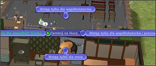 Jeśli chcemy powstrzymać Simów przed wchodzeniem, tam gdzie nie powinni, możemy pozamykać drzwi na klucz - Premie i nagrody | Własny biznes | The Sims 2 - The Sims 2 - Pełna Kolekcja - poradniki