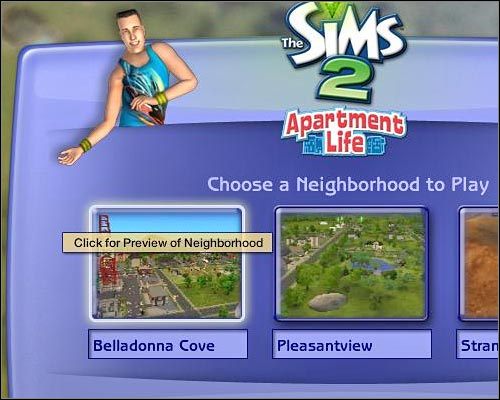 Korzystając z okazji, pragnę przypomnieć o dość oczywistej kwestii - warto umożliwiać grze wyświetlanie okien z podpowiedziami, gdyż w zdecydowanej większości wskazówki te dotyczą atrakcji zarezerwowanych dla Osiedlowego życia - Nawigacja po nowej dzielnicy | The Sims 2 - The Sims 2 - Pełna Kolekcja - poradniki