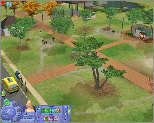 Podczas pobytu w parku spokojnie zaspokoisz podstawowe potrzeby swoich Simów, z pominięciem potrzeby snu (współczynnik energii) - Parcele publiczne | Osiedlowe życie | The Sims 2 - The Sims 2 - Pełna Kolekcja - poradniki