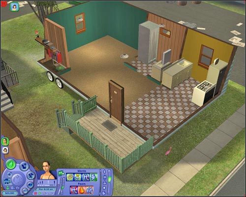 Wynajęte mieszkania święcą niestety pustkami. Oznacza to konieczność nabycia przedmiotów codziennego użytku we własnym zakresie. - Podstawowe wiadomości | The Sims 2 - The Sims 2 - Pełna Kolekcja - poradniki