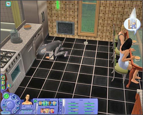 Zachęcony Sim może nam pomóc np. w naprawieniu uszkodzonej zmywarki do naczyń. - Najważniejsze nowości | The Sims 2 - The Sims 2 - Pełna Kolekcja - poradniki