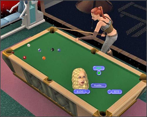 Najciekawszą opcją stołu do bilarda jest możliwość przyjmowania zakładów. - Przedmioty codziennego użytku | The Sims 2 - The Sims 2 - Pełna Kolekcja - poradniki