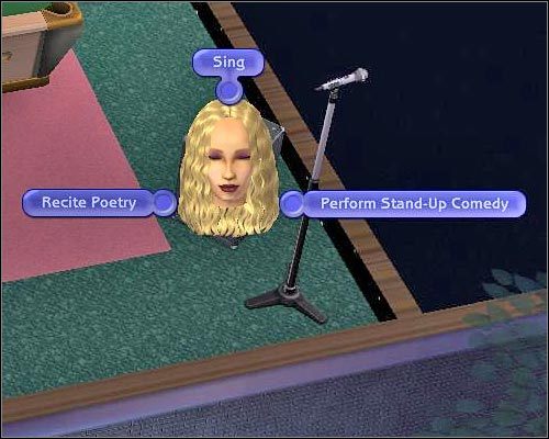 Podobnie przedstawia się sytuacja w przypadku człowieka-statui (screen) - Przedmioty codziennego użytku | The Sims 2 - The Sims 2 - Pełna Kolekcja - poradniki