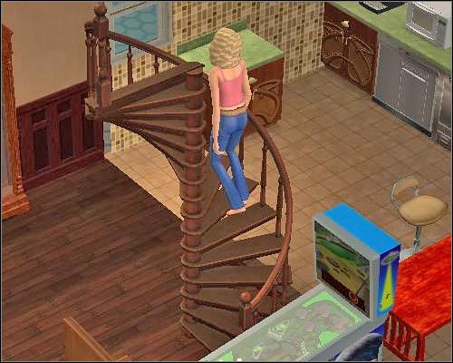 Główną zaletą tych schodów są niewielkie wymogi odnośnie zajmowanej powierzchni mieszkania czy domu. - Elementy konstrukcji | The Sims 2 - The Sims 2 - Pełna Kolekcja - poradniki