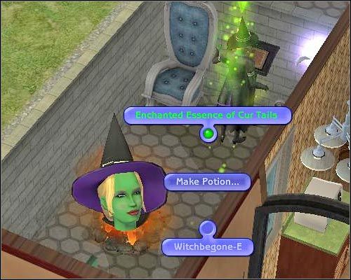 Magiczne mikstury można tworzyć we własnym zakresie lub kupować od innych wiedźm. - Informacje dodatkowe | The Sims 2 - The Sims 2 - Pełna Kolekcja - poradniki