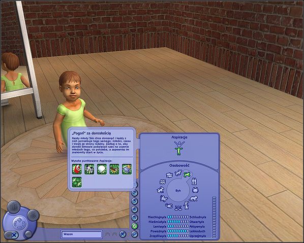 Należy - według własnego uznania - wybrać jeden z dostępnych wariantów aspiracji - Krok VI A | The Sims 2 - The Sims 2 - Pełna Kolekcja - poradniki