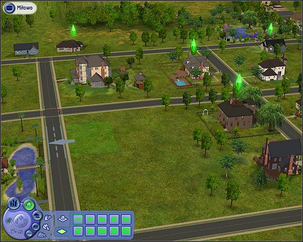 Kiedy już uda nam się dobrze ustawić parcelę, na środku ekranu pojawia nam się okienko, w którym należy wybrać rodzaj parceli (jeżeli, jak w założeniu, miała to być parcela na której chcielibyśmy zamieszkać z naszą rodziną, należy wybrać Tereny mieszkalne, a następnie wpisać jej nazwę - jeśli wyko - Zakładanie parceli | Modernizacja otoczenia | The Sims 2 - The Sims 2 - Pełna Kolekcja - poradniki