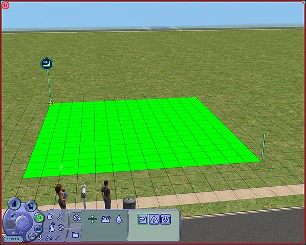 Jeśli na wybranym polu chcemy podwyższyć teren, musimy wybrać Narzędzie podnoszenia terenu - Przygotowanie terenu | The Sims 2 - The Sims 2 - Pełna Kolekcja - poradniki
