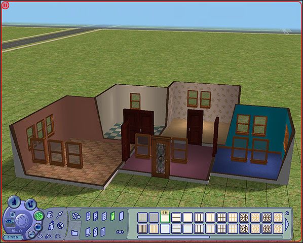 Aby zamontować wybrane pokrycie ściany, należy kolejno: kliknąć na wybraną tapetę, nanieść kursor myszki na jedną ze ścian pomieszczenia, a następnie (trzymając przez cały czas klawisz Shift) należy kliknąć na konkretną ścianę i w ten sposób całe ściany w danym pomieszczeniu zostaną pokryte wybran - Pokrycia ścian | The Sims 2 - The Sims 2 - Pełna Kolekcja - poradniki