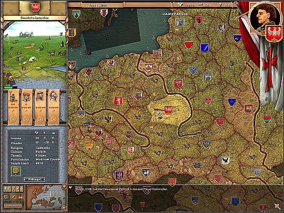 Niestety standardowy widok mapy w tej ciekawej grze jest zupełnie nieczytelny - Europa Universalis: Mroczne Wieki - poradnik do gry