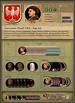 Kartoteka naszego władcy (dostępna po kliknięciu na jego portret w prawym górnym rogu na głównym ekranie) to miejsce w którym warto spędzić sporo czasu w grze - Król i jego właściwości | Europa Universalis Mroczne Wieki - Europa Universalis: Mroczne Wieki - poradnik do gry
