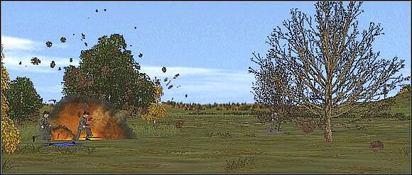 Ostrzał artylerii wygląda malowniczo, ale jego główny efekt to nie straty a spanikowanie przeciwnika - Prowadzenie bitwy | Porady | Combat Mission 2 Barbarossa to Berlin - Combat Mission 2: Barbarossa to Berlin - poradnik do gry