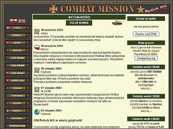 Z zagranicznych stron oferujących rozgrywki ligowe (ang - Strona CMHQ PL | Gry przez Internet | Combat Mission 2 Barbarossa to Berlin - Combat Mission 2: Barbarossa to Berlin - poradnik do gry
