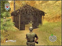 Ruszaj na dół, po chwili wpadniesz na niewielką grupkę żołnierzy, których będziesz się musiał oczywiście pozbyć - Hearts and Minds (3) | Misja 02 | ShellShock Nam 67 - ShellShock: Nam 67 - poradnik do gry