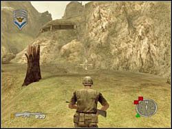 Trzymając się wschodniej części mapy biegnij prosto w zbliżonym kierunku do tego, który ukazałem na screenie - Fort Assault (2) | Misja 03 | ShellShock Nam 67 - ShellShock: Nam 67 - poradnik do gry