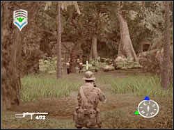 Po dotarciu na miejsce musisz przede wszystkim zapoznać się z pozycjami przeciwników - Montys People (2) | Misja 06 | ShellShock Nam 67 - ShellShock: Nam 67 - poradnik do gry