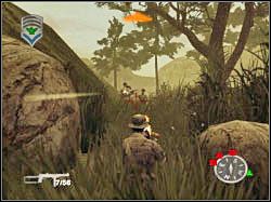 Z czasem ataki nasilą się, warto co pewien czas korzystać z granatów, ale tylko wtedy, gdy będziesz miał pewność, iż mogą one zabić co najmniej 2-3 wrogów - Artillery Hill (1) | Misja 07 | ShellShock Nam 67 - ShellShock: Nam 67 - poradnik do gry