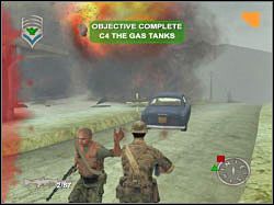 Po wyjściu z jaskini poszukiwaną stację benzynową będziesz miał tuż przed sobą - Men Down (3) | Misja 08 | ShellShock Nam 67 - ShellShock: Nam 67 - poradnik do gry