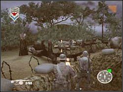 Po dotarciu na miejsce, skieruj się do najbliższych zasieków - China Beach (1) | Misja 11 | ShellShock Nam 67 - ShellShock: Nam 67 - poradnik do gry