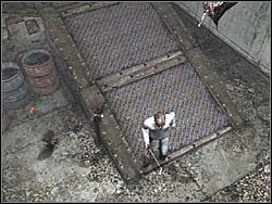 Zejdź po platformie na dół i rozpocznij walkę z rodzinką nietoperzopodobnych stworów - Las (1) | Etap 3 w Silent Hill 4 The Room - Silent Hill 4: The Room - poradnik do gry