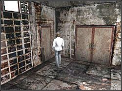 Znajdziesz się w pomieszczeniu z dwojgiem drzwi oraz dziurą prowadzącą do pokoju 302 - Podwodne więzienie (1) | Etap 4 w Silent Hill 4 The Room - Silent Hill 4: The Room - poradnik do gry