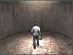 Teraz wyjdź przez pobliskie drzwi i udaj się w stronę drabinki - Podwodne więzienie (4) | Etap 4 w Silent Hill 4 The Room - Silent Hill 4: The Room - poradnik do gry