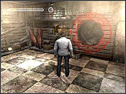 Teraz wróć do sklepu sportowego i skorzystaj z dziury, aby dostać się do mieszkania i zapisać stan gry - Świat budynków (2) | Etap 5 w Silent Hill 4 The Room - Silent Hill 4: The Room - poradnik do gry