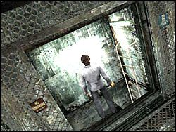 Dobrze, teraz już możesz zejść po wspomnianej drabince - Świat budynków (3) | Etap 5 w Silent Hill 4 The Room - Silent Hill 4: The Room - poradnik do gry