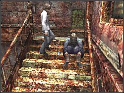 Wyjdź na klatkę schodową, na której spotkasz tajemniczego mężczyznę - Świat apartamentów (1) | Etap 6 w Silent Hill 4 The Room - Silent Hill 4: The Room - poradnik do gry