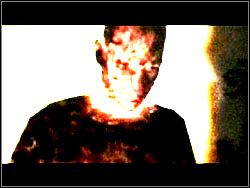 Wkrótce dotrzesz do miejsca odprawiania kultu (poznasz je po sporej ilości zapalonych świec) - Las po raz drugi (2) | Etap 9 w Silent Hill 4 The Room - Silent Hill 4: The Room - poradnik do gry