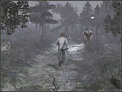 Idź cały czas przed siebie, aż do samego końca drogi prowadzącej w kierunku północno-wschodnim - Las po raz drugi (3) | Etap 9 w Silent Hill 4 The Room - Silent Hill 4: The Room - poradnik do gry
