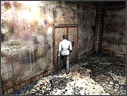 Przejdź przez drzwi z zamkiem kodowym i podnieś z ziemi zakrwawioną koszulę (Bloody Shirt) - Wodne więzienie po raz drugi (2) | Etap 10 w Silent Hill 4 The Room - Silent Hill 4: The Room - poradnik do gry