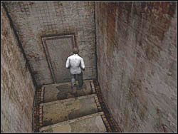 Udaj się z nim w stronę końca korytarza, przeciwnego do tego, z którego przyszedłeś - Wodne więzienie po raz drugi (4) | Etap 10 w Silent Hill 4 The Room - Silent Hill 4: The Room - poradnik do gry