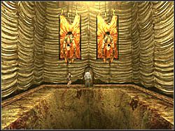 Gdy rozprawisz się z bossem, otworzą się drzwi z wyrysowanym emblematem - Świat budynków po raz drugi (6) | Etap 11 w Silent Hill 4 The Room - Silent Hill 4: The Room - poradnik do gry