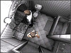Następnie skorzystaj z dziury w łazience, aby z powrotem trafić do twojego apartamentu w wersji nawiedzonej - Pokój 302 przeszłości (1) | Etap 12 w Silent Hill 4 The Room - Silent Hill 4: The Room - poradnik do gry
