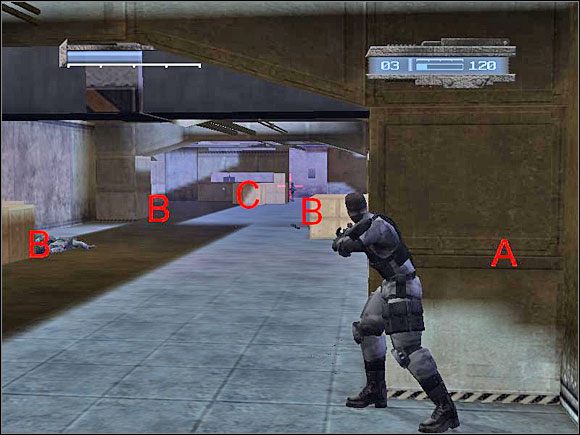 Po cut-scence od razu przykucnij przy dwóch skrzynkach - Misja 9 - Dont Hate The Player | kill.switch - kill.switch - poradnik do gry