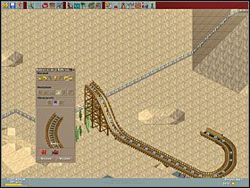 Pierwsza opcja to kierunek - wyznacza kształt danego kawałka trasy, od ostrego zakrętu po prostą - Budowanie coastera | Rollercoastery w RollerCoaster Tycoon - RollerCoaster Tycoon - poradnik do gry