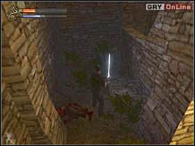 Po lewej znajduje się mały pokój ze studnią, jednak jeszcze tam nie wchodź - 08 - Ruiny zamku II cz.2 - Shade: Gniew Aniołów - poradnik do gry