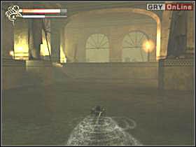 Zanim wskoczysz do widocznej na lewym obrazku dziury w podłodze, zabierz dwie magiczne łzy - 11 - Świątynia w Nekropolis cz.1 - Shade: Gniew Aniołów - poradnik do gry