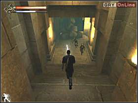 Podążaj korytarzem i pokonaj małego skorpiona (lewy obrazek) - 18 - Dom Ozyrysa cz.1 - Shade: Gniew Aniołów - poradnik do gry